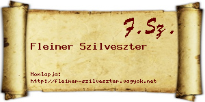 Fleiner Szilveszter névjegykártya